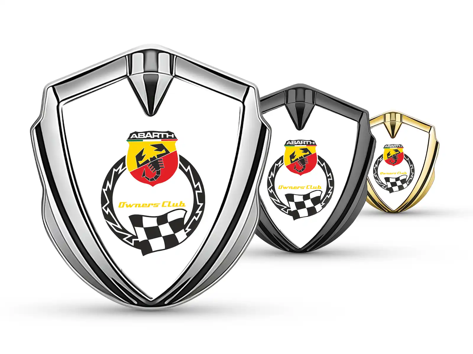 Fiat Abarth Abzeichen Selbstklebend Pro Stil Legierung Finish